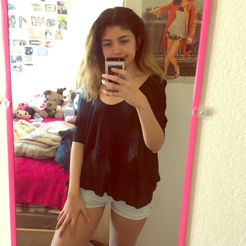 Forever 21 black flowy top